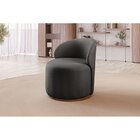 Poltrona Curva Moderna Brenda Design Arredondado Preto