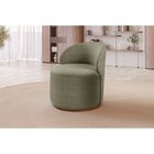 Poltrona Curva Moderna Brenda Design Arredondado Verde