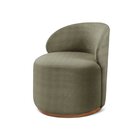 Poltrona Curva Moderna Brenda Design Arredondado Verde