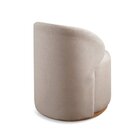 Poltrona Curva Moderna Brenda Design Arredondado Yescasa Bege