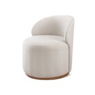 Poltrona Curva Moderna Brenda Design Arredondado Yescasa Nude