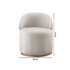 Poltrona Curva Moderna Brenda Design Arredondado Yescasa Nude