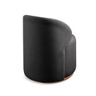 Poltrona Curva Moderna Brenda Design Arredondado Yescasa Preto