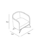 Poltrona D33 Pés Metálicos Glad Yescasa Azul Jeans