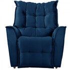 Poltrona Da Mamãe Para Sala Reclinavel Carinho Veludo Azul