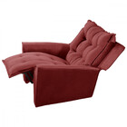 Poltrona Da Mamãe Reclinavel Carinho Tecido Veludo Vermelho