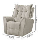 Poltrona Da Mamãe Reclinável Carinho Veludo - Star Confort