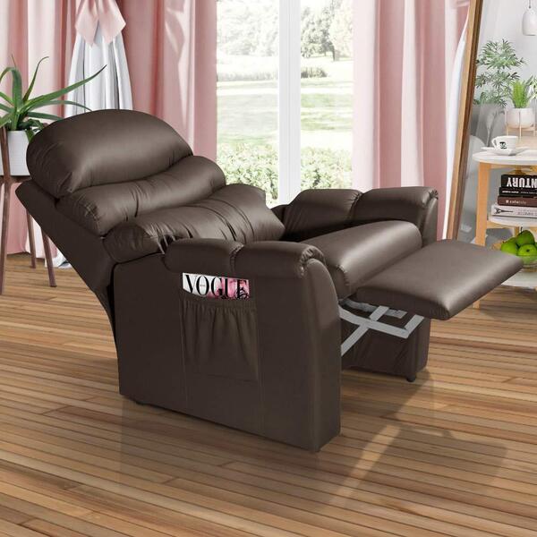 Poltrona Da Mamãe Retrátil E Reclinável Corino Café