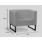 Poltrona Dafne Daf Mobiliário Cinza