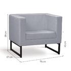 Poltrona Dafne Daf Mobiliário Cinza