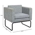 Poltrona Dallas Linho Cinza