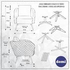 Poltrona Dana Base Giratória Giromad Linho Palha