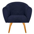 Poltrona Dandara Pés Palito Corano  - Amarena Móveis - Azul M