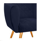 Poltrona Dandara Pés Palito Corano  - Doce Sonho Móveis - Azu