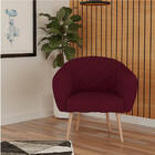 Poltrona Dandara Pés Palito Suede - Amarena Móveis - Bordô