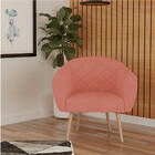 Poltrona Dandara Pés Palito Suede - Amarena Móveis - Coral