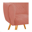 Poltrona Dandara Pés Palito Suede - Amarena Móveis - Coral