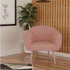 Poltrona Dandara Pés Palito Suede - Amarena Móveis - Rosê