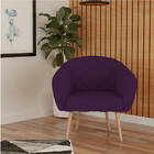 Poltrona Dandara Pés Palito Suede - Amarena Móveis - Roxo