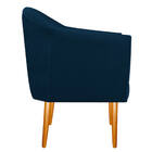 Poltrona Dandara Pés Palito Suede - Doce Sonho Móveis - Azul