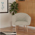 Poltrona Dandara Pés Palito Suede - Doce Sonho Móveis - Bege