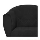 Poltrona Dandara Pés Palito Suede - Doce Sonho Móveis - Preto