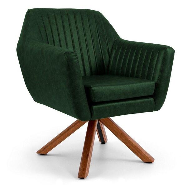 Poltrona Dani Base Giromad Corano Tressê Verde Musgo Domi