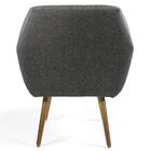 Poltrona Dani Tressê Pés Palito Madeira Tellaio Cinza Domi