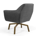 Poltrona Dani Tressê Poliéster Cinza Escuro B-163 Base Spider