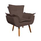 Poltrona Dante Pés Palito Marrom Bnn Decor