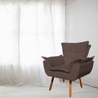 Poltrona Dante Pés Palito Marrom Bnn Decor