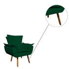 Poltrona Dante Pés Palito Verde Escuro Bnn Decor