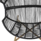 Poltrona para Jardim de Aço e Vime sem Braço Atys Preto 1,42x1mx98cm Naterial