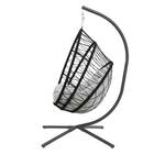 Poltrona de Aço Oval 190x100x125 Cinza Naterial