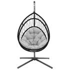 Poltrona de Aço Oval 190x100x125 Cinza Naterial