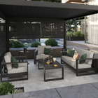 Poltrona para Jardim de Alumínio Cinza com Braço 91x95x88cm Athena Naterial