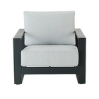 Poltrona para Jardim de Alumínio Cinza com Braço 91x95x88cm Athena Naterial