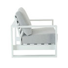 Poltrona para Jardim de Alumínio com Braço Athena Branca 91x95x88cm Naterial