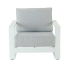 Poltrona para Jardim de Alumínio com Braço Athena Branca 91x95x88cm Naterial