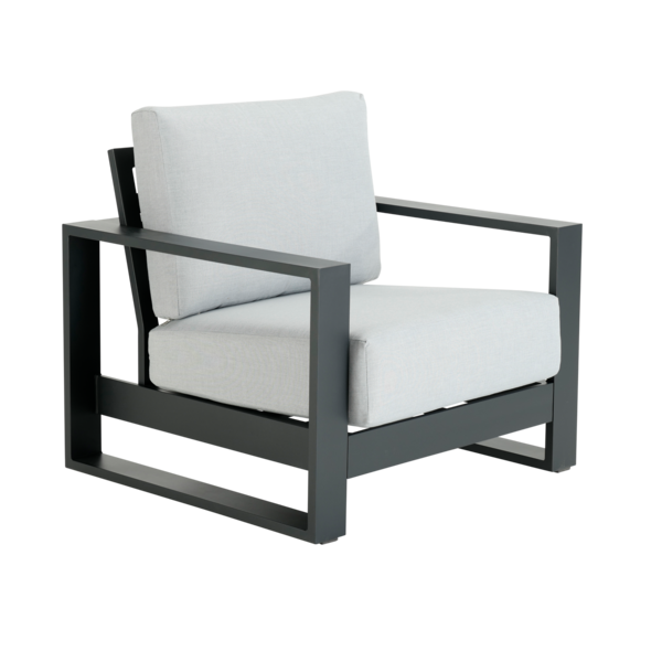 Poltrona para Jardim de Alumínio Athena Cinza 91x95x88cm Naterial