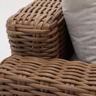 Poltrona de Jardim Alumínio Com Braço Ayamo Marrom 80x107x88cm Naterial