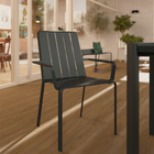 Poltrona para Jardim Metal Idaho Cinza 85x61x43,5cm Naterial