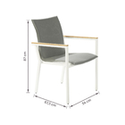 Poltrona para Jardim Metal Lagos Cinza 87x67,5x54cm Naterial