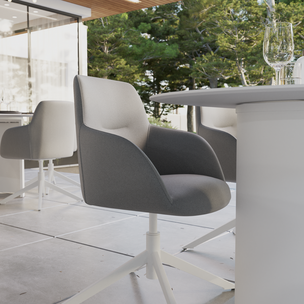 Poltrona para Jardim de Alumínio Neptune Cinza 80x61x61cm Naterial