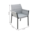 Poltrona Alumínio Tela Orion Delta Cinza 84x57x47cm Naterial