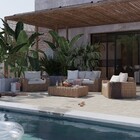 Poltrona de Jardim Alumínio e Rattan Com Braço Ayamo Marrom 80x107x88cm Naterial