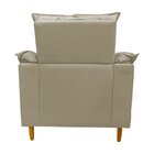 Poltrona De Amamentação + Puff Luana Pés Madeira Bege