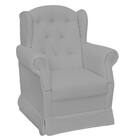 Poltrona De Amamentação Alice Com Balanço E Puff Corano Cinza