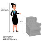 Poltrona De Amamentação Alice Com Balanço E Puff Corano Cinza