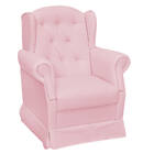 Poltrona De Amamentação Alice Com Balanço E Puff Corano Rosa